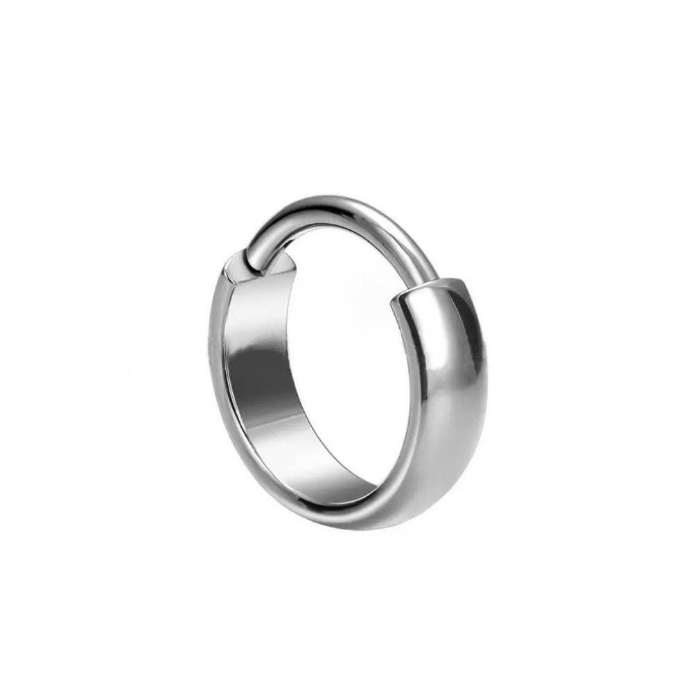 8/10mm Titanium Hoop Earring Silver Earlobe Piercing Jewelry Punk Cartilage Circle Earring Daily