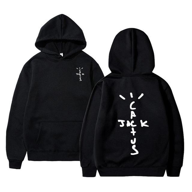 Cactus Jack Swag Alphabet Print Hooded Sweater Women's Hooded Sweatshirt Casual Pullover