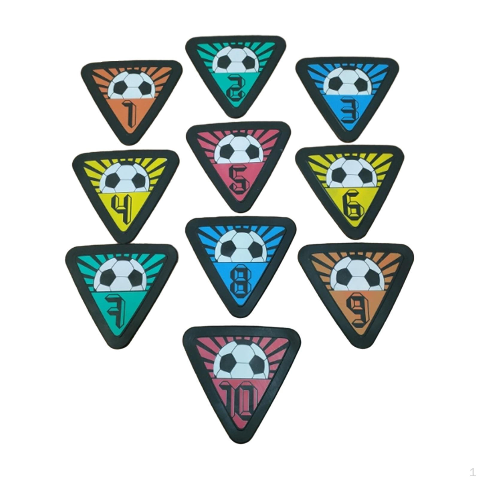 10Pcs Numbered Floor Markers Aid for Adult Kids, Flat Disc Training Mat Classroom Soccer