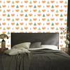Foxes with flowers wallpaper for living room and bedroom 50x1000