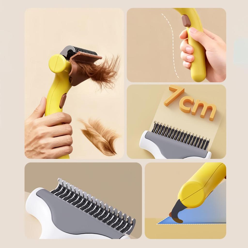 Dematting Comb For Dogs Pet Cat Detangling Shedding Tool Pet Dematting Brush For Short And Long Haired Cats Dogs Puppy