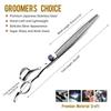 8.0 Inch Nimpson, Silver, Dense Tooth Scissors, Pet Grooming Scissors