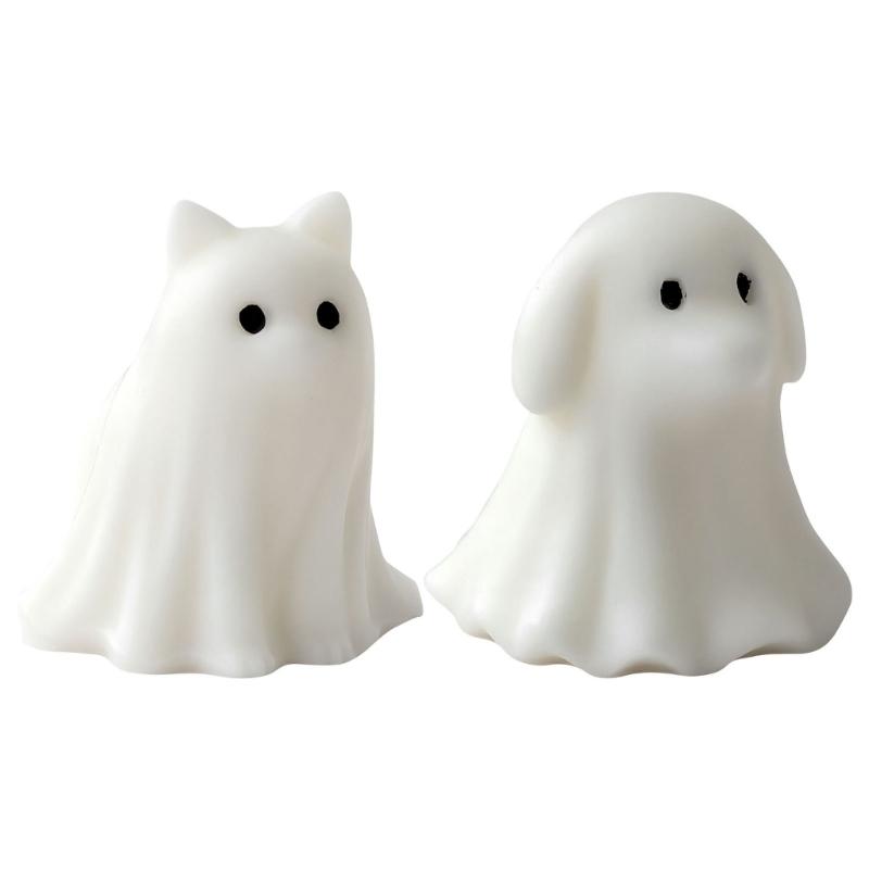 Reusable Silicone Specters Candle Mould for Halloweens Decorations With Pet Inspire Cats Dog Designs