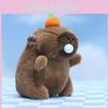 Charming Cute Capybara Plush Keychain Accessory With Soft Short Fur Design In Multiple Colors