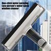 Window Scraper with Double Scraping Strips Extended Pole Side Spray
