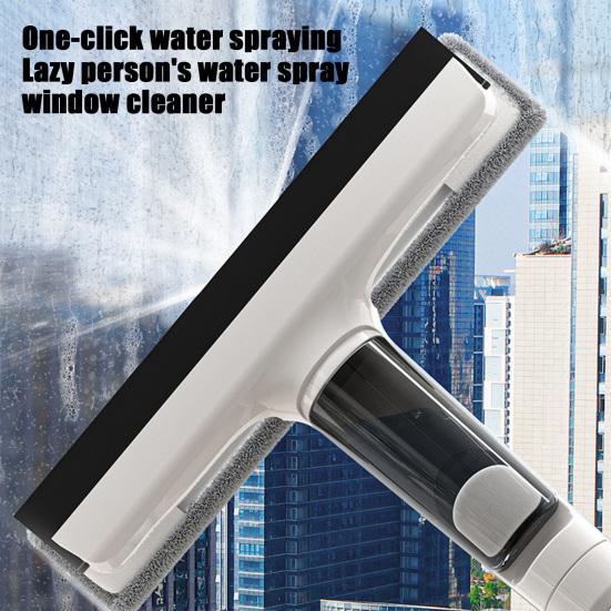 Window Scraper with Double Scraping Strips Extended Pole Side Spray
