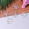 5 Stück Weihnachten Schneeflocke Klarer Kristall Acryl Strass Für Weihnachtsbaum Anhänger DIY Dekorative Bastelarbeit Scrapbooking Deko 4,5cm