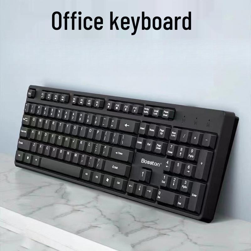 Wired Silent Mechanical-Feel Keyboard and Mouse Set for Desktop and Laptop