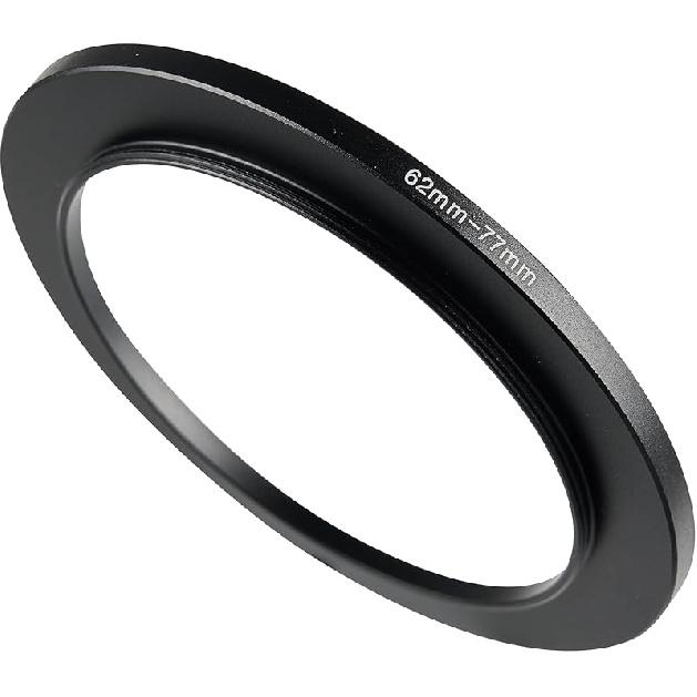 72-77mm Metal Step-Up/Down Ring Adapter Compatible with Mirrorless Cameras DSLR Lens, UV CPL ND Filter Thread Converter, Black