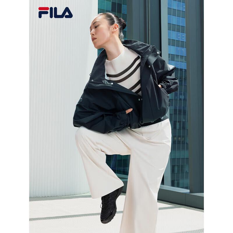 FILA Women s Casual Loose Hooded Woven Jacket L