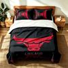 Chicago Bulls (14) 3pc Set Suitable for Master Bedrooms Soft and Comfortable an Ideal Gift for Family and Friends Includes One Duvet Cover and Two Pil