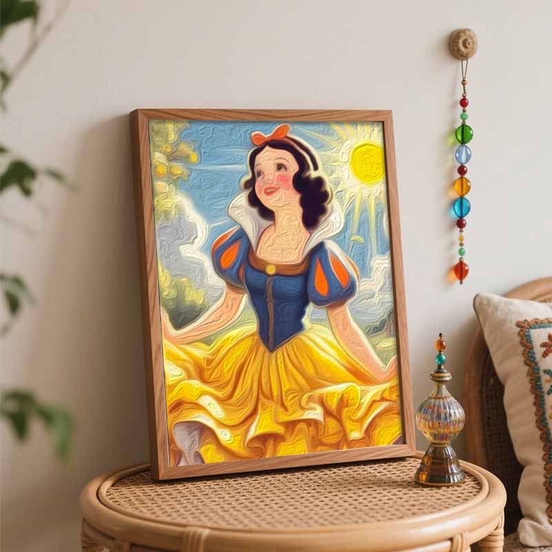 Disney Snow White Oil Painting Hand Painting Art Kit Coloring Painting Handmade Diy Home Decoration Gift