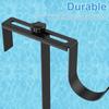 2Pcs Double Hook Pool Pole Hanger Metal Fence Hooks Sturdy Pool Pole Fixing Hooks  Hanging Hose