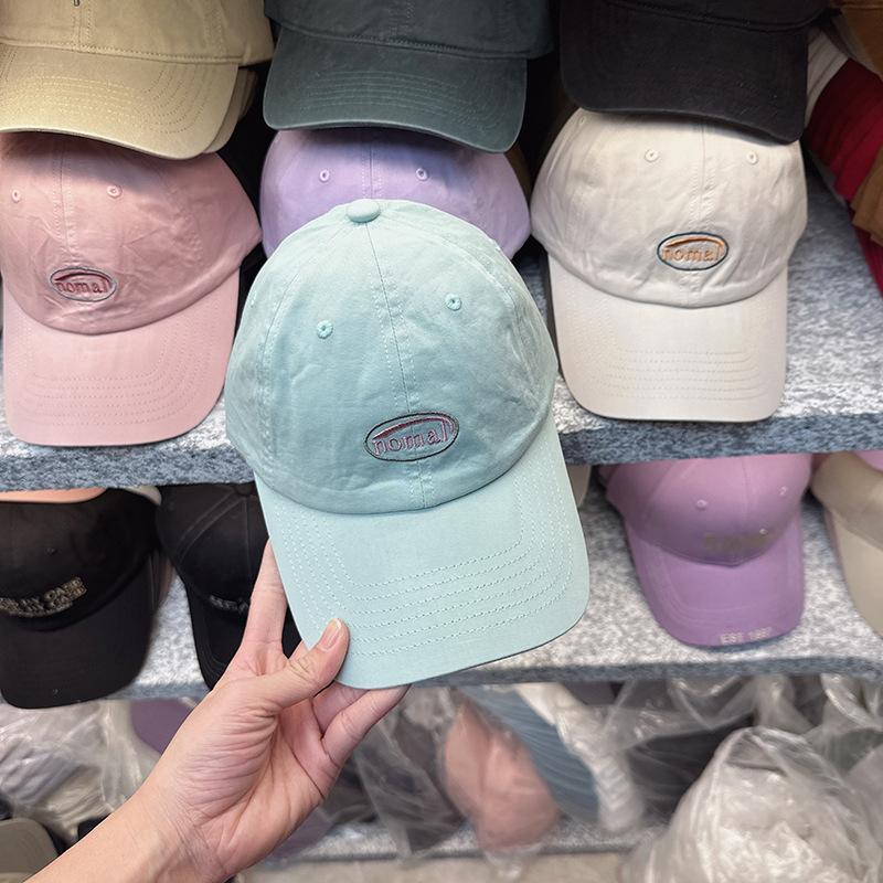 Korean Version Of The Korean Version Of The Embroidered Letter Soft Top Baseball Cap Female Face Small Street Cap Tide
