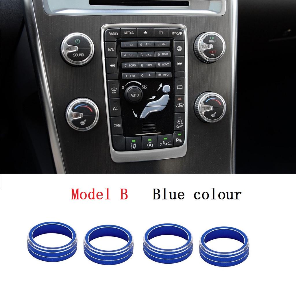 4ks/sada Autoklimatizace Otočný knoflík pro VOLVO S60 V60 XC60 S60 V40 Auto Klimatizace Spínač