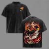 Anime Fairy Tail Natsu Washed Tshirt Anime Tshirt Oversized Year round clothing Unisex Streetwear Yk Short Sleeves Couples