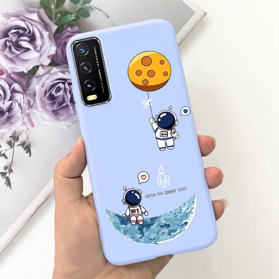For Vivo V2027 Vivo V2028 Phone Case Space Man Moon Night Cartoon Soft Silicone Bumper Funda For Vivo Y11s Y12s Y20 Y20i Y20s