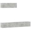 vidaXL 3-tlg. TV-Schrank-Set Betongrau Holzwerkstoff
