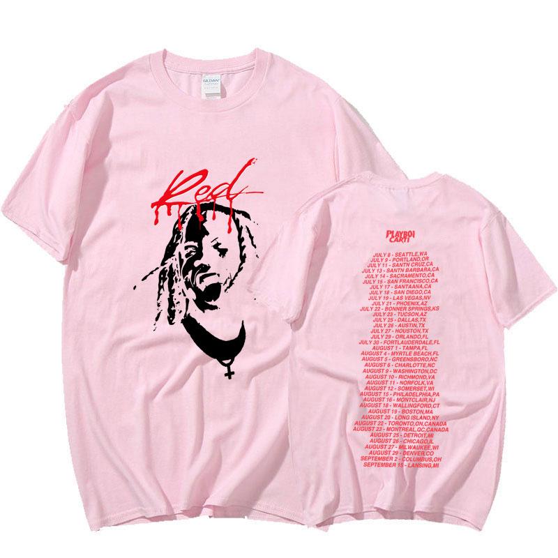 Playboi Carti Music Album Whole Lotta Red Print T-shirt Men's Clothes Vintage Rapper Hip Hop T Shirt Summer Casual Tops