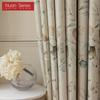 1PC Nuan Series 70-80% Blackout, Hand Painted Green Plant Printed Curtains, American Pastoral Style Curtains for Bedroom Living Room Home Decor