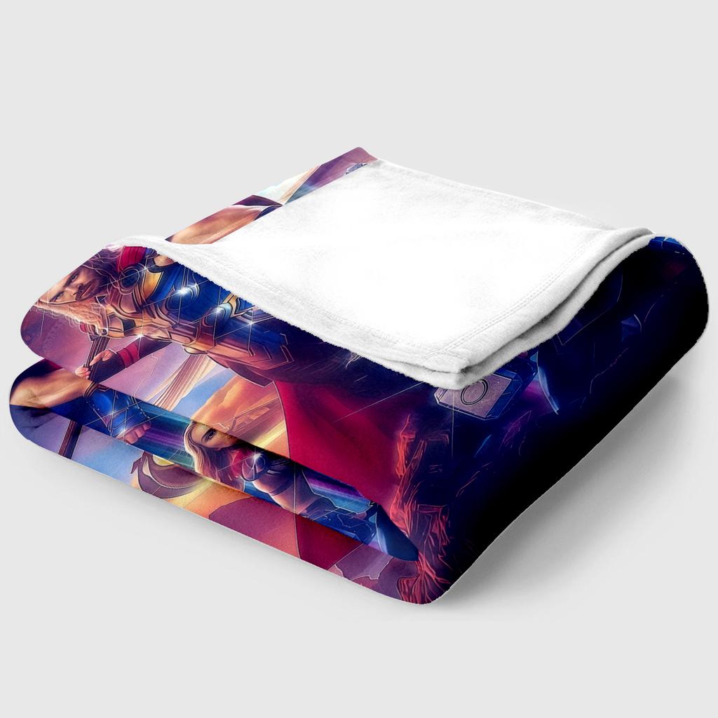 Marvel Flannel thin Blanket Bedroom Living Room Sofa Blanket Student Nap Office Nap Camping Trip Girlfriend Gift