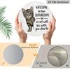 2D Flat Aluminum Retro Cat Welcome Sign for The Bathroom, Measuring 7.87 X 7.87 Inches. Perfect for Home Decor, Bedroom Decor, Gyms, Bars, and Other