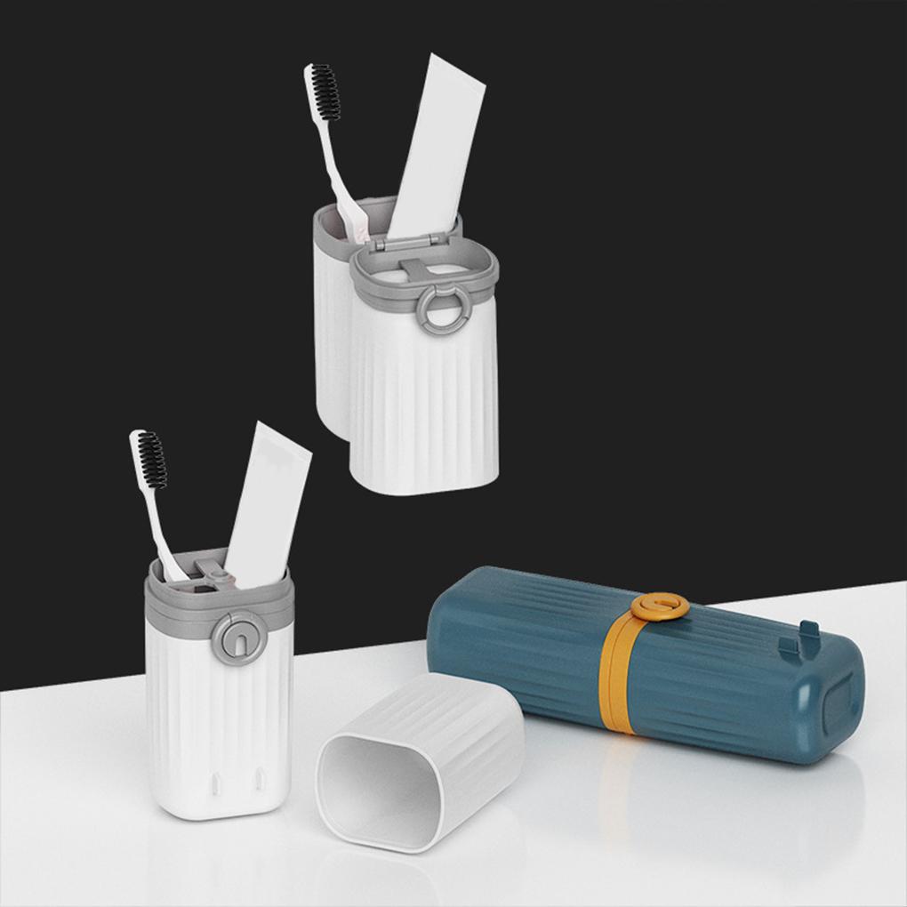 Toothbrush Case Wall Mounted Ple Toothpaste Container Multifunctional Dust Proof Sanitary Tool for Home Business Trips School