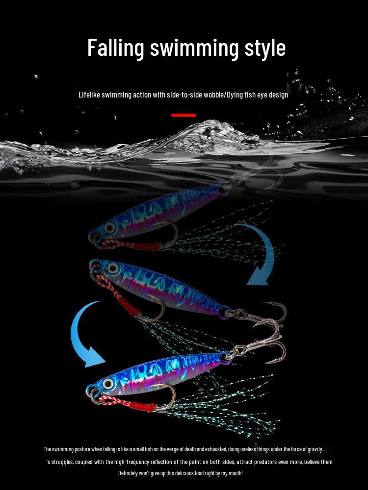 Luminous Iron Plate Lure: Super Far Cast Fishing Bait for Mackerel & Freshwater Bass