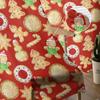 Tende in Tulle Finestra Pan di Zenzero Acquerello di Natale per Soggiorno Cucina Decorazioni Natalizie per la Casa Tende in Voile Trasparenti