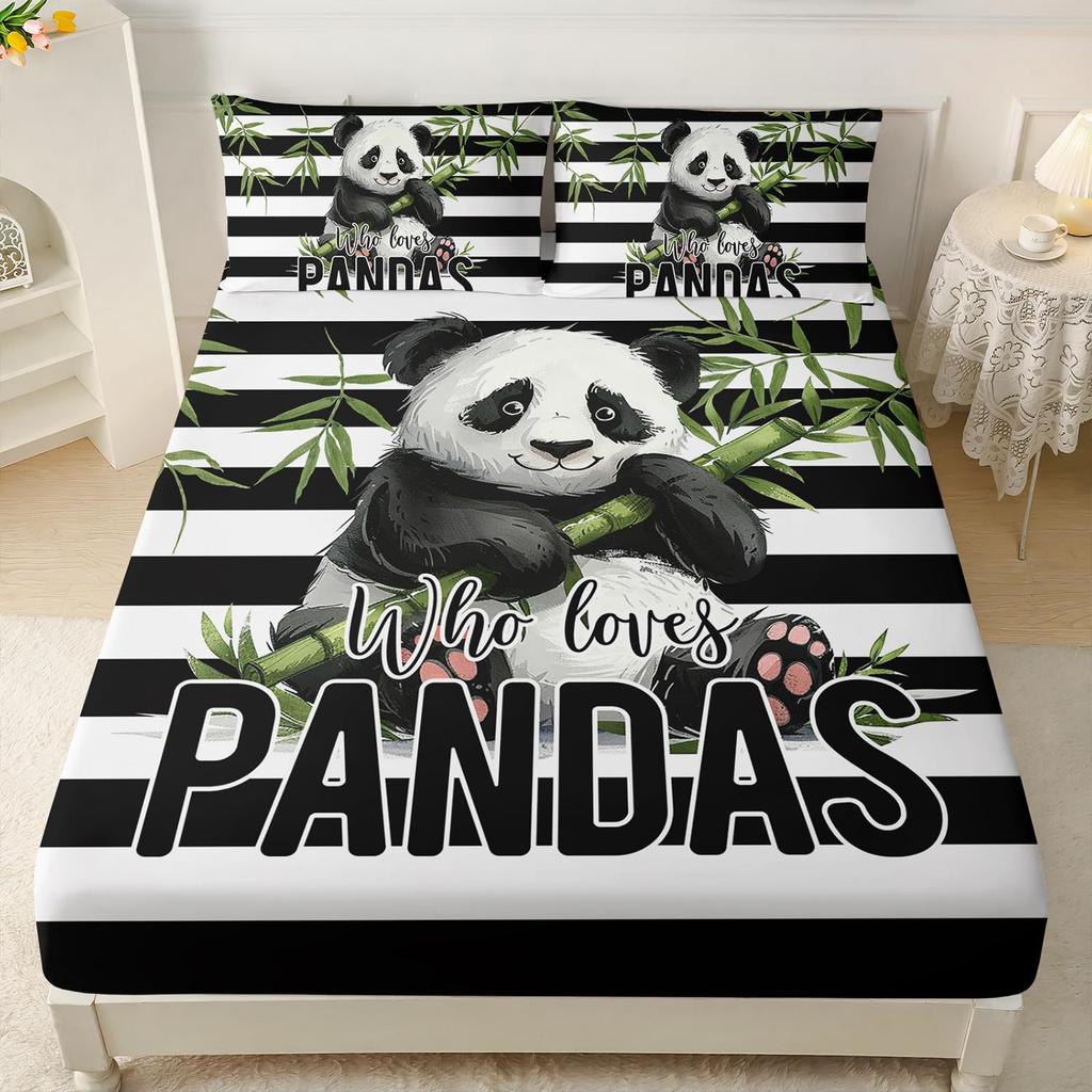 Cute Flower Deer Pattern Mattress Three-Piece Digital Printing Home Bedding Set