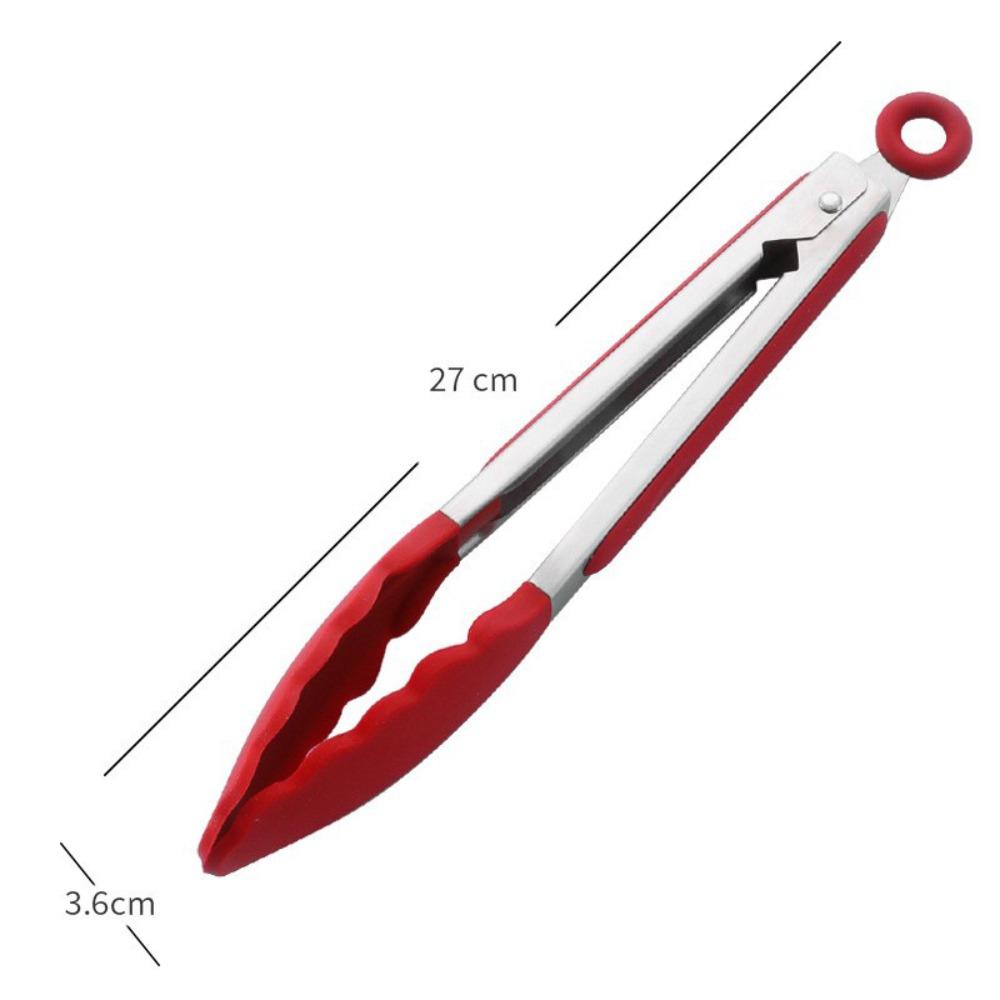 Stainless Steel Food Clip Silicone Cooking Tongs New Barbecue Scissors Clip Set  Outdoor