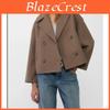 Winter Color Solid Autumn Turn Down Collar Casual Fashion Cardigan Blazers Women Buttons Coat Jacket Top
