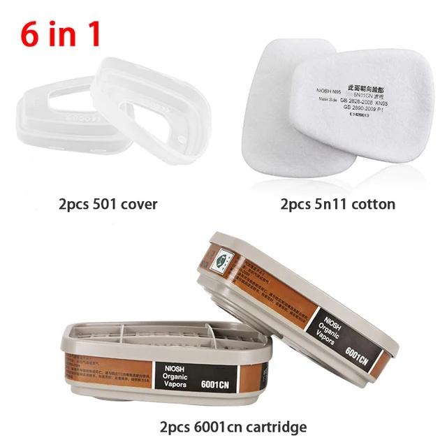 Neue 7503 Atemschutzmaske große Größe L Silicagel Original Sprühfarbe Pestizid Schutzmaske Geeignet für 6001/2091 Filter