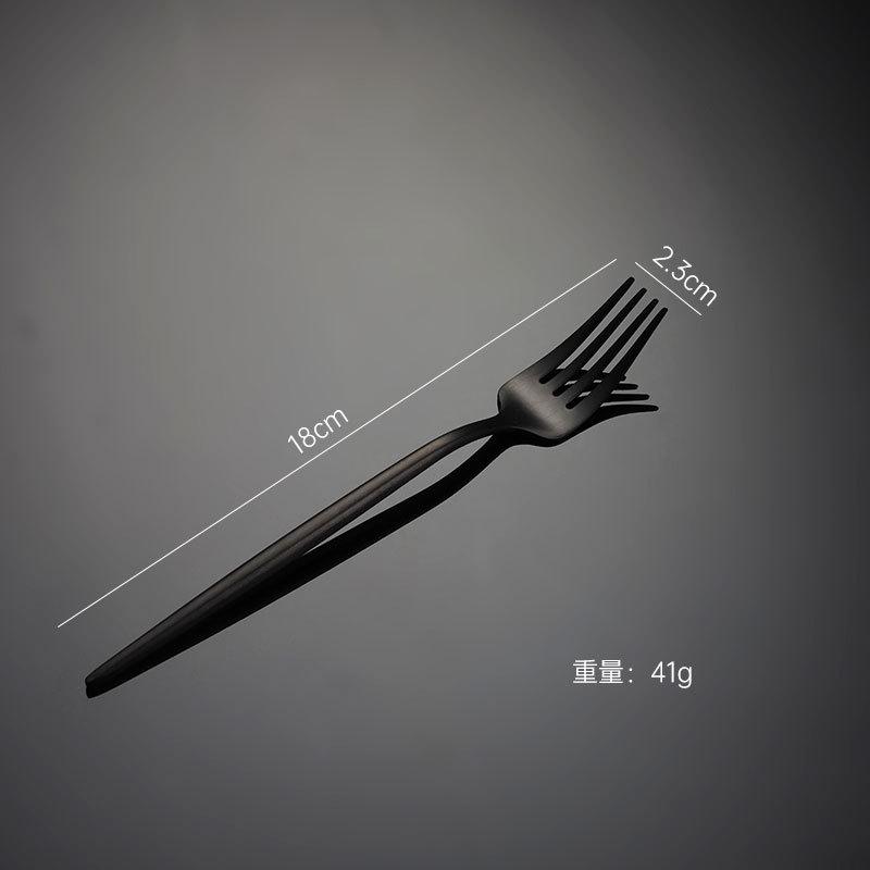 304 Stainless Steel Portuguese Knife and Fork Spoon Titanium-plated Gold Thick Western Tableware Paint Handle Wedding Gift
