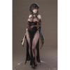 28CM ROC Chen Hai Figure Anime Game Azur Lane China Cheongsam Sexy Cute Desktop Golf Model Toy Gift Collection Ornaments PVC