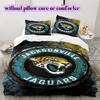 Jacksonville Jaguars Pattern Bedding Quilt Set Quilt Cover Pillowcase Home Decoration Birthday Gift (1 * duvet cover + 2 * pillowcase, without core)