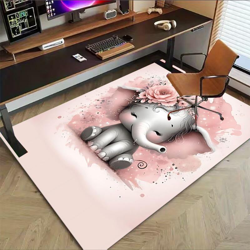 1pc Elephant Carpet Office Rug Outdoor Mat Home Decor Area Carpet Festival Gift Office desk chair carpet