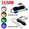 Luz de Pesca Subaquática 50W Luz de Pesca Submersível 12-24V Lâmpada Atraidora de Lulas Impermeável para Lulas Camarões Krill