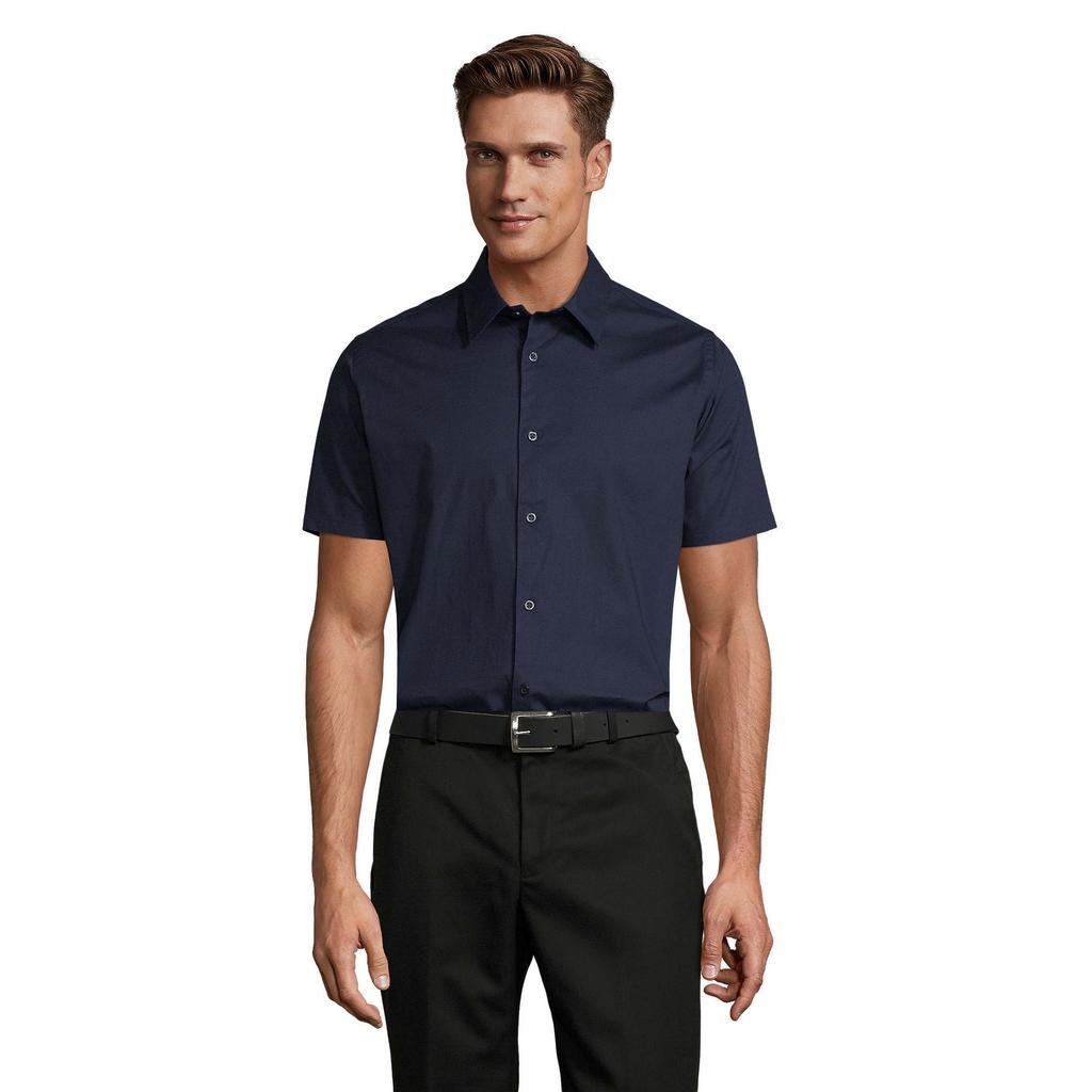 Mens Broadway Stretch Short-Sleeved Shirt