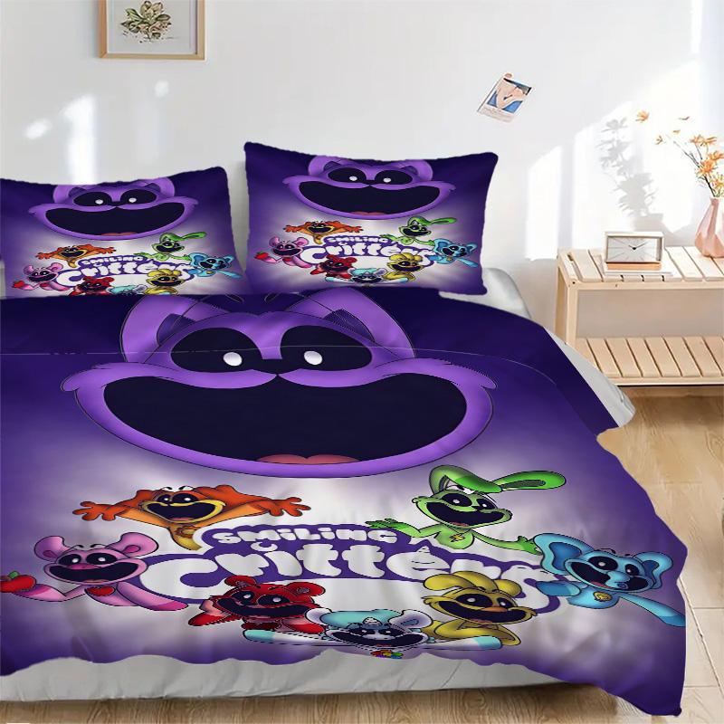 Critters Adventure Print 3Pcs Bedding Setduvet Cover With 2 Bedropillowcase Home Birthday Gift