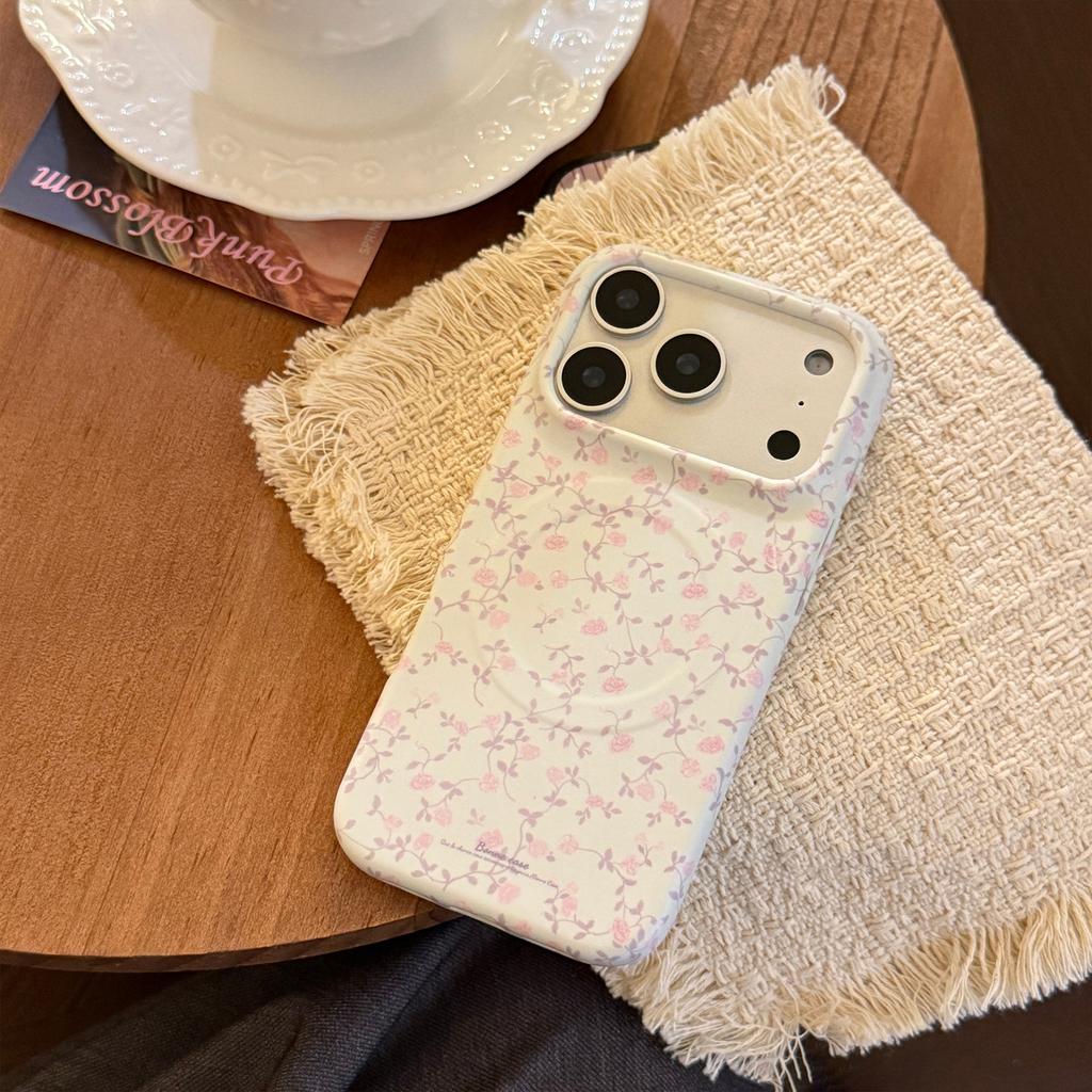 Atmosphere suitable for Apple 17 mobile phone case iphone17promax rose flower 13 magnetic attraction 15 soft film 16