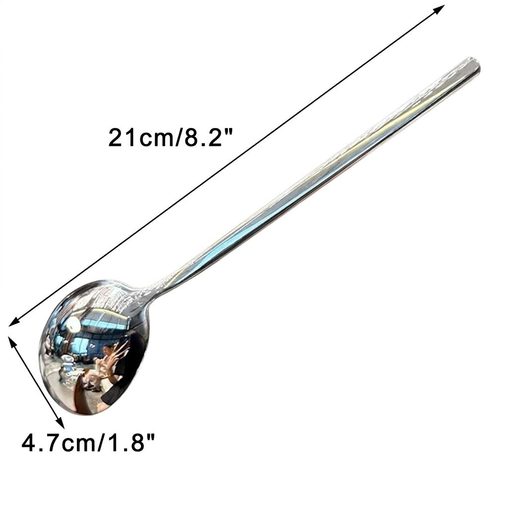 1/3PCS Korean Stainless Steel Thickening Spoon Creative Long Handle Hotel Hot Pot Spoon Soup Ladle Home Kitchen Essential Tools