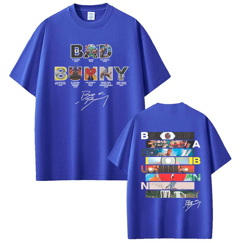 ZX Rapper Bad Bunny Album Cover Tshirt Debi Tirar Mas Fotos DTMF Graphic T Shirts Men Women Fashion Hip Hop Tshirts Streetwear
