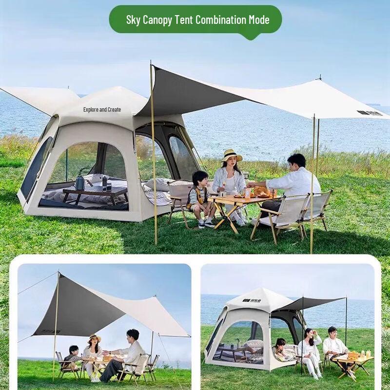 Explorer 2-in-1 Automatic Folding Camping Tent & Tarp