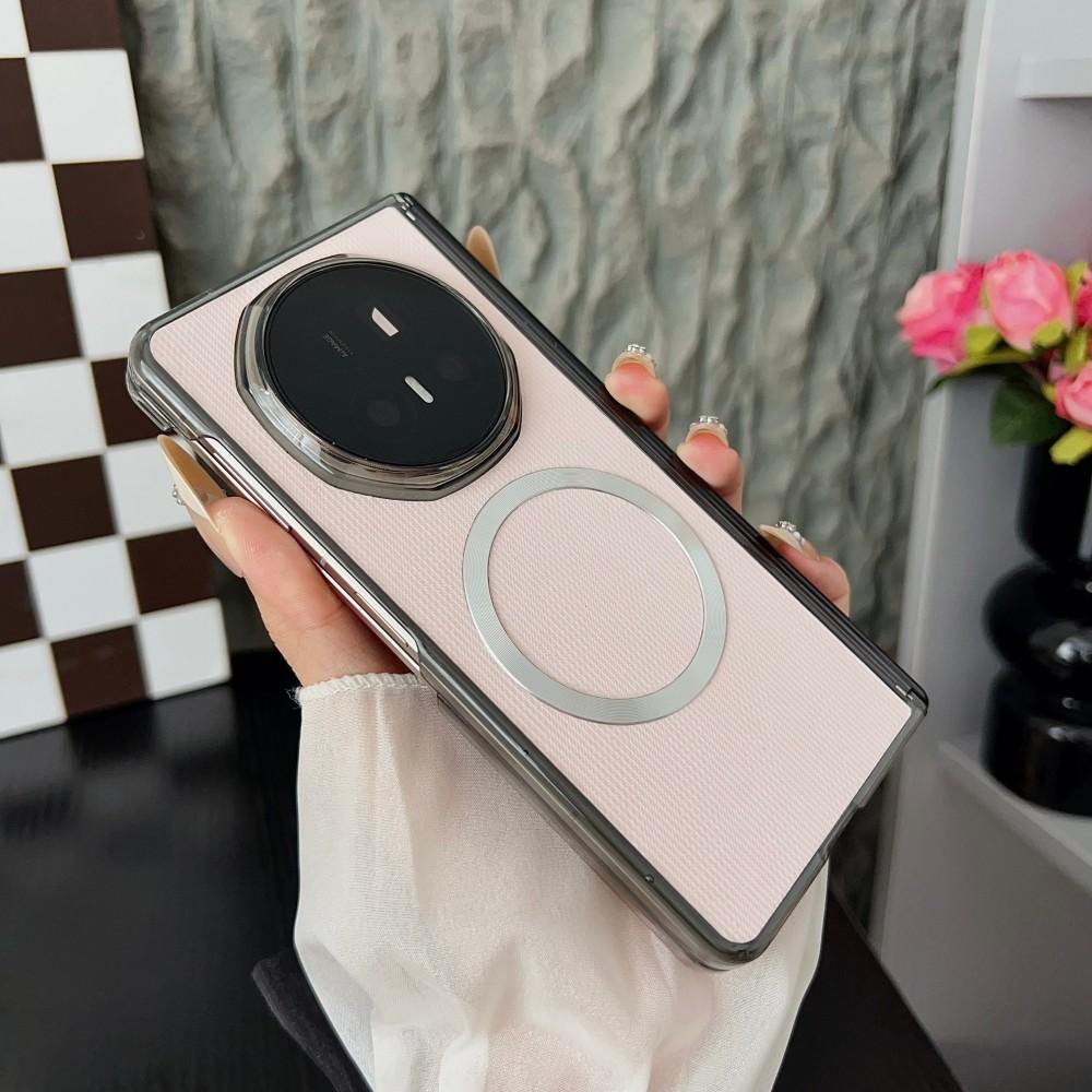 For VIVO X Fold 5 Case Luxury PU Double Hinge Magnetic Wireless Charging Protective Back Cover Case For VIVO X Fold5 Phone Shell