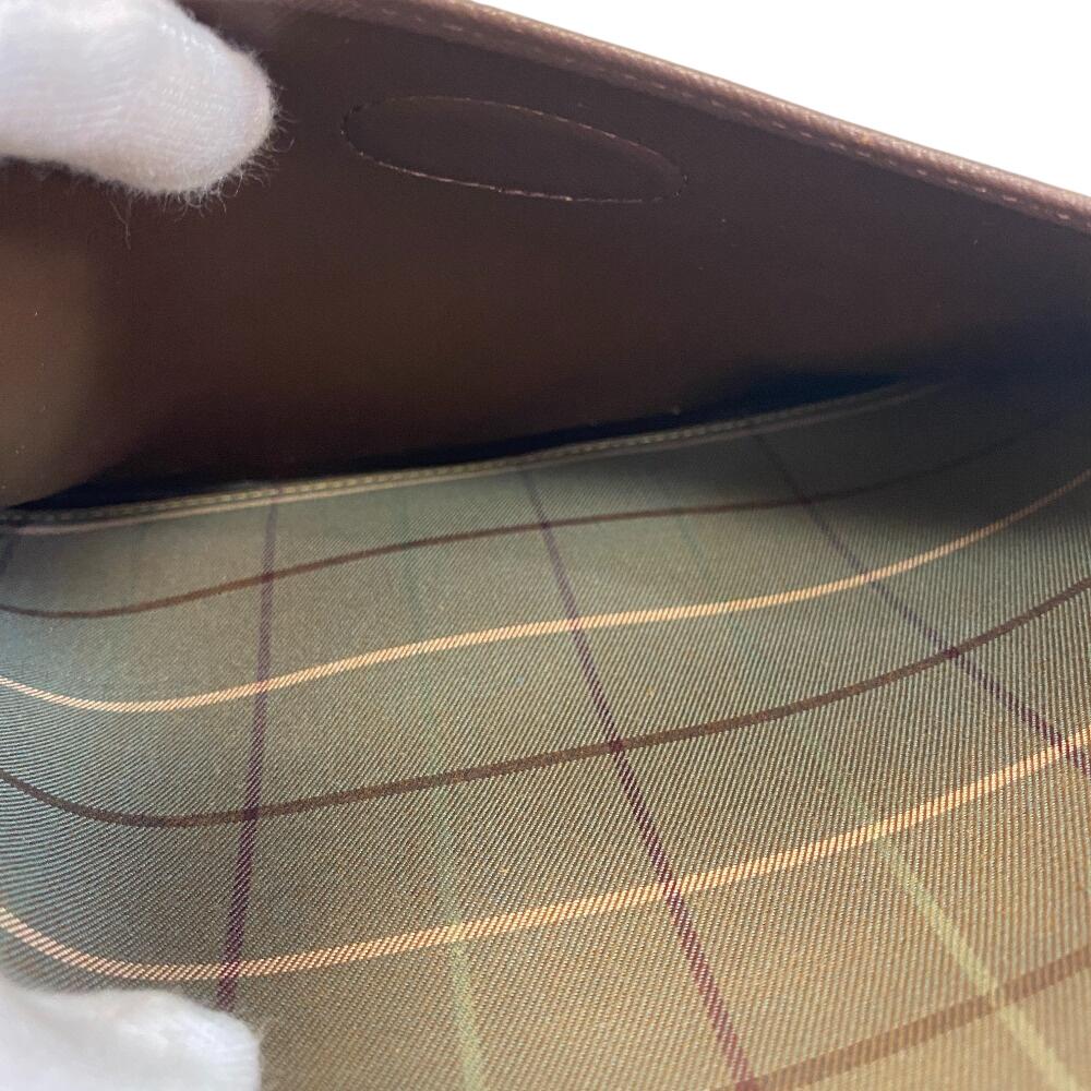 Burberrys Pouch clutch bag Mega check canvas Clutch bag beige canvas unisex Used