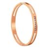 Punkt-CNC-inlayed weißer Zirkon Roségold Edelstahl Muse Armband Titanstahl Schmuck leichter Luxusschmuck