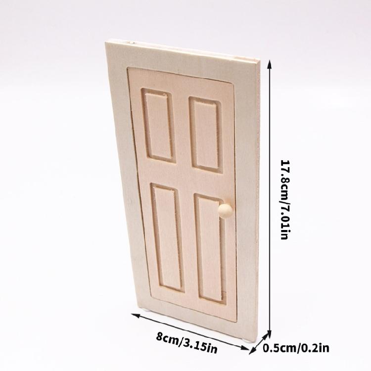Vintage Barn Style Classical Door Bathroom For 1/12 Scale Dollhouses Bathroom DIY Scene Model Decoration