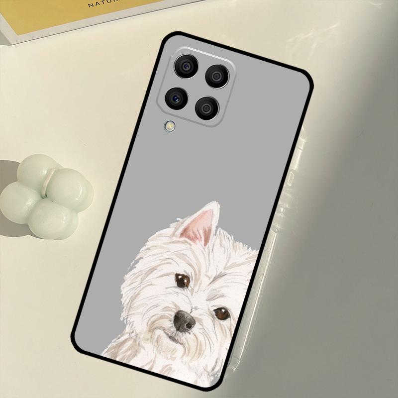 Cartoon Westie Dog For Samsung Galaxy M31 M16 M11 M21 M13 M33 M35 M53 M55 M15 M14 M34 M54 M12 M32 M52 M06 Case