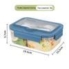 Microwave Safe Rectangular Lunch Box with Dividers